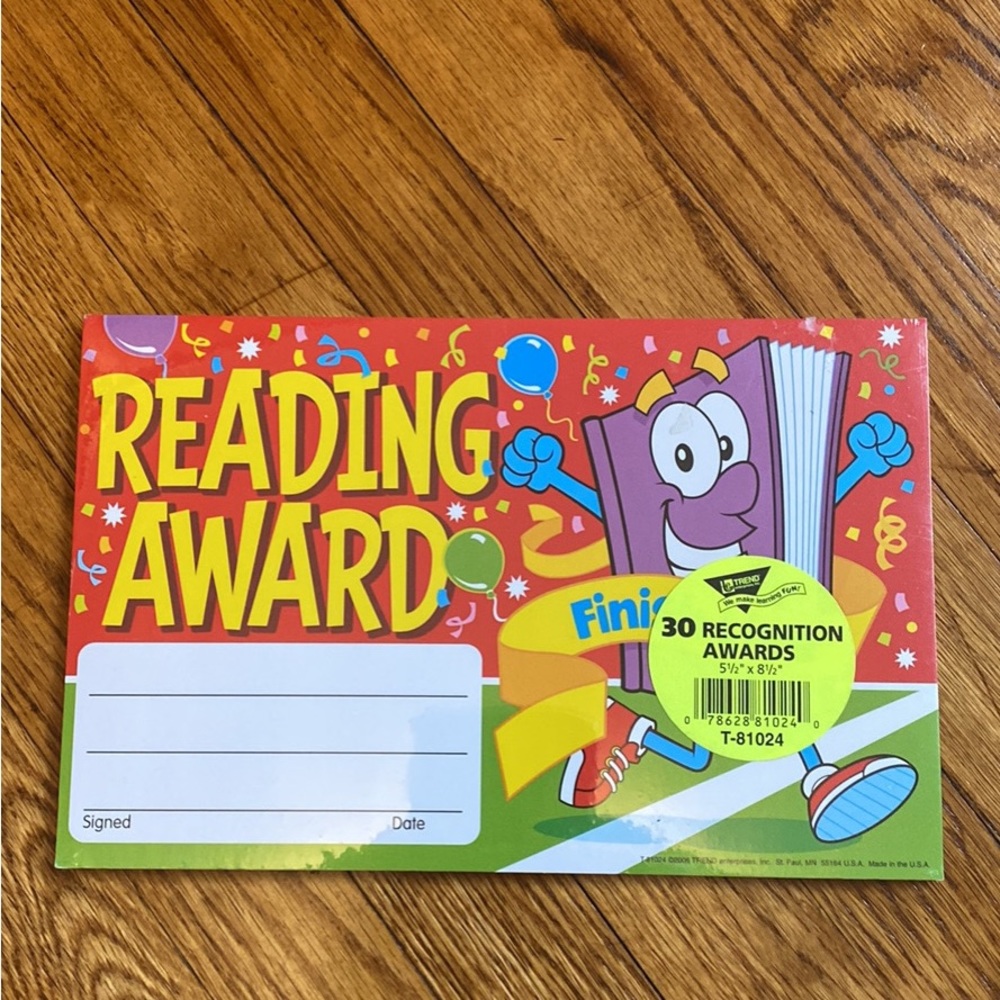 Kids reading and other incentive certificates for teachers or parents